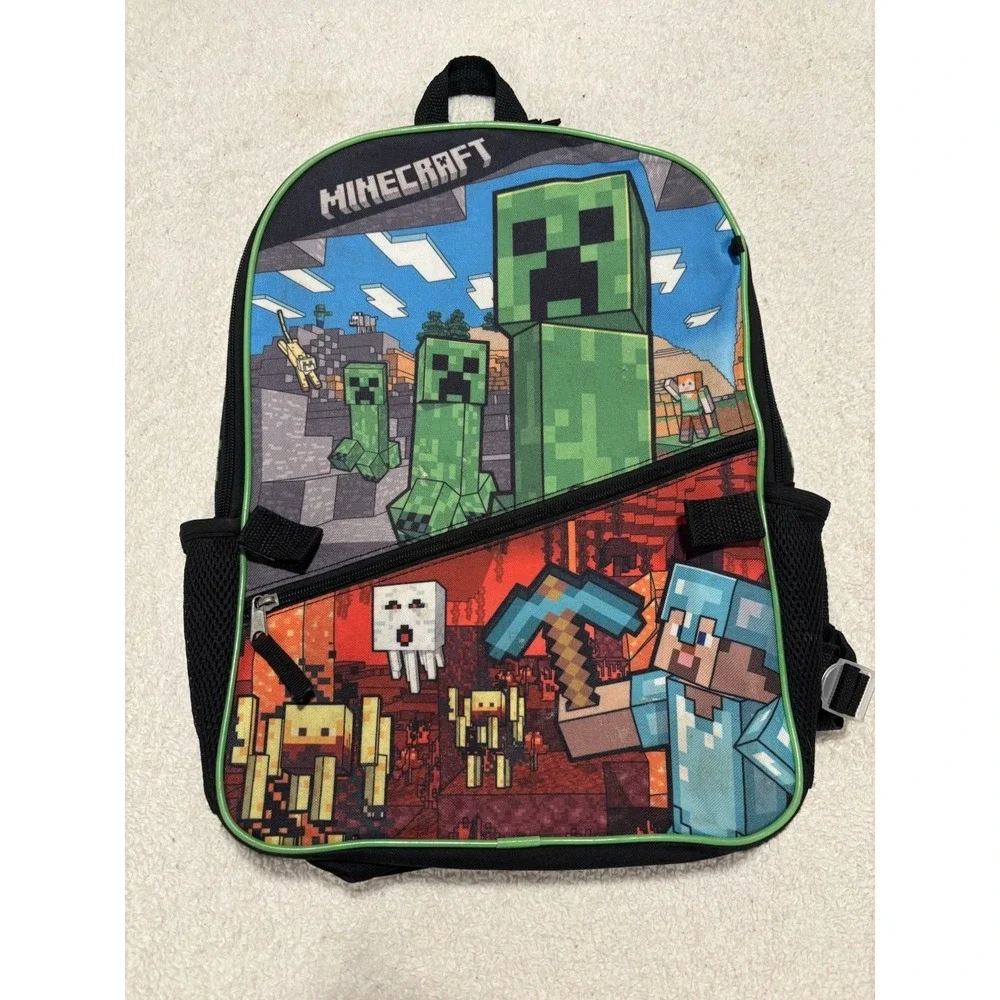 Minecraft‎ 16 Inch Backpack With Cushions Straps